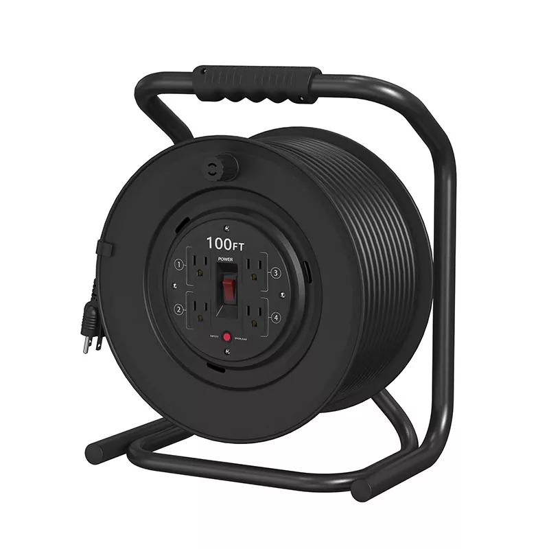 Kunststoff-Kabeltrommel mit 4 Ausgängen, 30,5 m