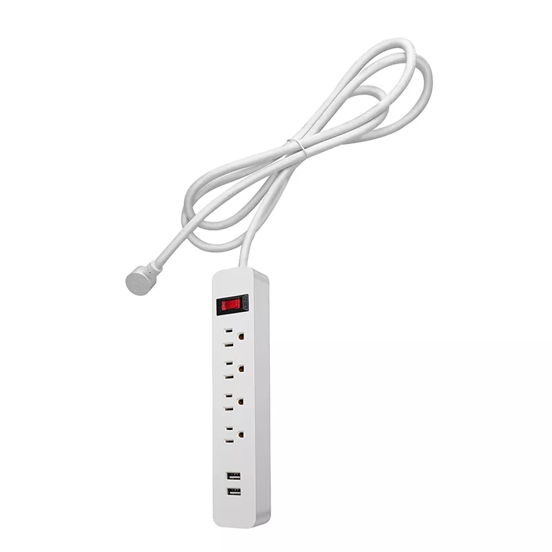 4 Steckdosen USB-Steckdosenleiste